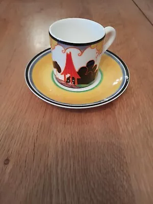 Buy  Clarice Cliff Summerhouse Design Ltd Edition Cup+saucer In Pristine Condition • 18£