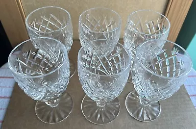 Buy X6 Waterford Crystal Donegal Pattern Water/Wine/Sherry/Port Glass Goblet H12cm • 140£