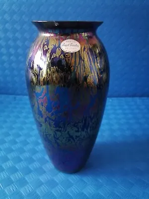 Buy Beautiful Royal Brierley Iridescent Art Glass Vase 9” • 35£