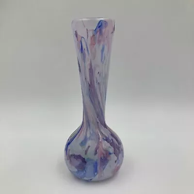 Buy Vintage Alum Bay Purple / Blue Swirl Glass Vase 8  Tall • 15£