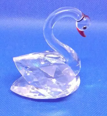Buy Glass / Crystal Swan Ornament - Vintage • 8£