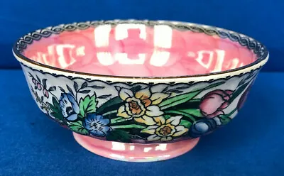 Buy Maling Exquisite And Fine Vintage Small Bowl 6525 Springtime Waved In Pink • 34.95£