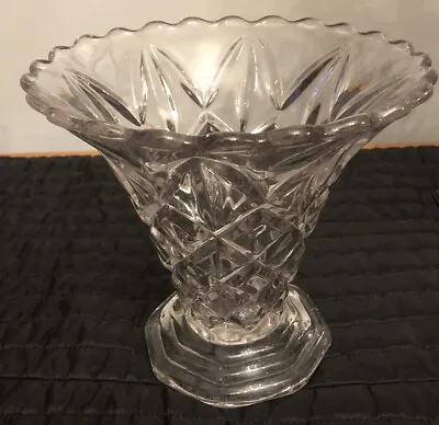Buy Heavy Crystal Cut Glass Vase.  Height: 20cm • 4£