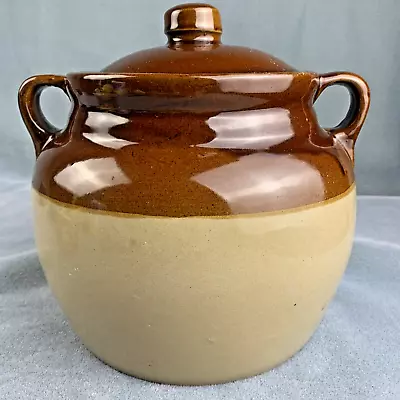 Buy Vtg. Monmouth Flour Pottery Stoneware Farmhouse Primitive Crock Canister USA • 21.09£