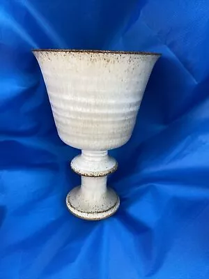 Buy Vintage Handmade Stoneware Ceramic Goblet  14 Cm High X 10cm Wide • 4.95£
