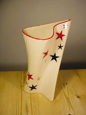 Buy RARE Arthur Wood Mid-Century 1950s Star Pottery Vase - Casino Shape • 25£
