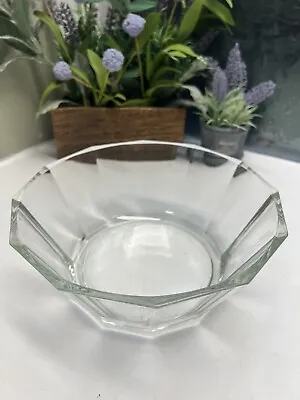 Buy Vintage Bormioli Rocco Glass Serving Bowl Glass Paneled Made In Italy 10” • 8.95£