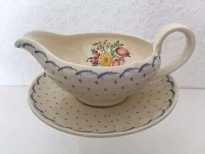 Buy Vintage Susie Cooper Printemps Pattern Gravy Boat And Matching Saucer • 6£