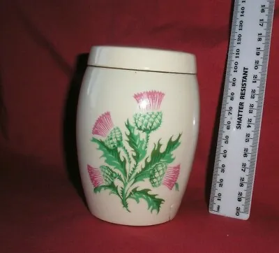 Buy Thistle Design Dunoon Argyll Jam Preserve Pot By West Highland Pottery Scotland • 3.50£