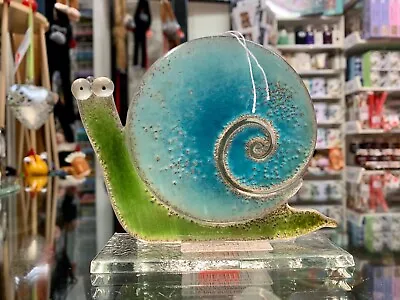 Buy Fused Glass Ornament Snail Ocean Blue - Nobilé Glassware - 1559-16 • 39.99£