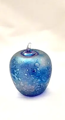 Buy Heron Glass Blue Apple - Gift Box - Hand Crafted In Ulverston, Cumbria, UK • 26£