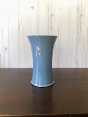 Buy Blue Curved Pottery Vase Farmhouse Decor Possibly Peters And Reed Zane Ware • 26.60£