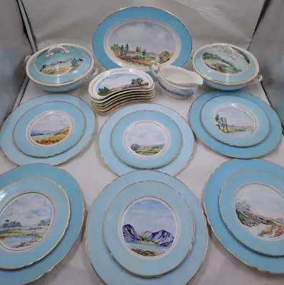 Buy Vintage Dinner Set Shelley/Aynsley Individually Hand Painted Designs 28 Pieces • 87£