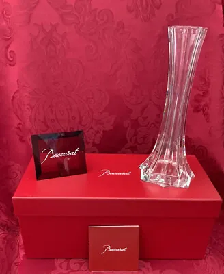 Buy NEW NIB FLAWLESS Exquisite BACCARAT France Glass Crystal BOUQUET Flower Bud VASE • 336.17£