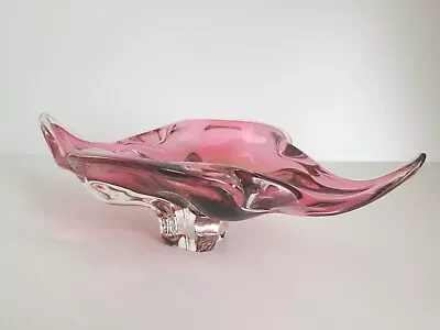Buy  Vintage Czech Chribska Art Glass Bowl MCM • 22.90£