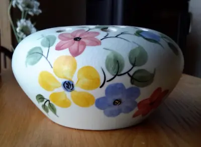 Buy Vintage E Radford Posy Bowl/ Flower Frog Hand Painted Floral Design • 9£
