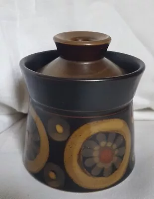 Buy Vintage Retro Denby Pottery 'Arabesque' Lidded Salt Cellar/ Sugar Bowl [C2] • 8£