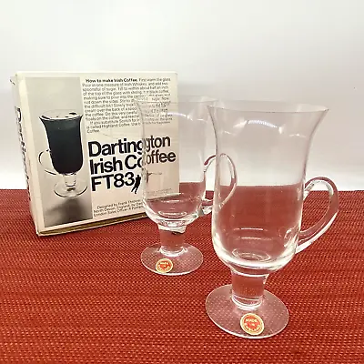 Buy NIB Vintage Set/2 DARTINGTON Handblown IRISH COFFEE GLASSES FT83 Frank Thrower • 24.01£