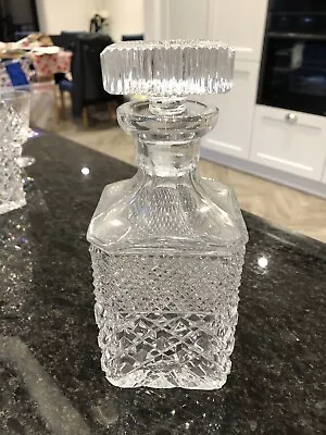 Buy Vintage Cut Glass Crystal Whiskey Decanter • 8£