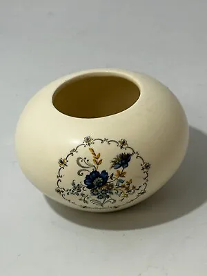 Buy Purbeck Ceramics Swanage White Blue Floral Vase Round Jar Pot Decorative #LH • 2.99£