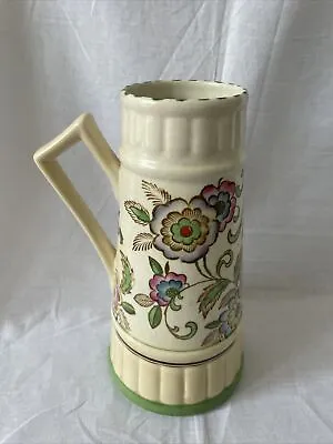 Buy Vintage Art Deco British Roskyl Pottery Jug/Vase In 1930 RARE Floral Pattern VGC • 19.99£