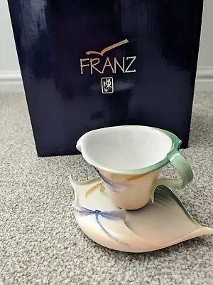 Buy Franz Porcelain ‘Dragonfly’ Cup & Saucer Designed By Jen Woo FZ00028 • 65£