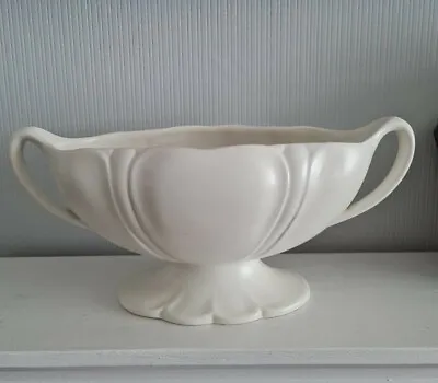 Buy Beswick Ware Art Deco Pottery Cream Oval Large Vase 1187-1 Very Good Condition  • 50£