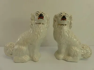 Buy (RefJOH36) Pair Of Unbranded Pottery Spaniels Arthur Wood Style, Some Glazing • 4.79£