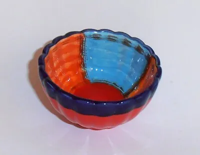 Buy Spanglishstore Spanish Ceramic Crinkle Rim Round Bowl 8cm • 5.99£