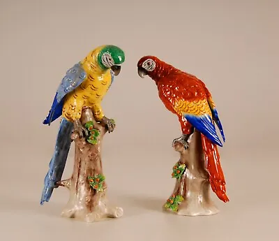 Buy Art Deco Porcelain Figurine Parrots Bird German Dresden Saxe Porcelain Figure • 1,199.82£