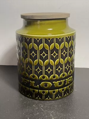 Buy Vintage Large Hornsea Heirloom Green Flour Storage Jar . • 19£