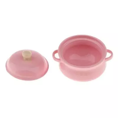 Buy 1:12 Dollhouse Miniature Mini Pink Pot Model Kitchen Accessories • 6.48£