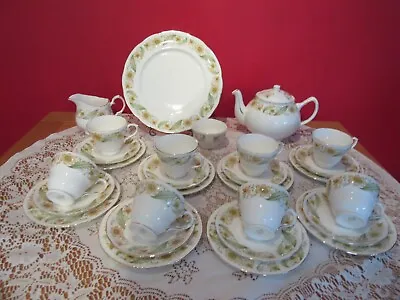 Buy Lovely Vintage Bone China Duchess Greensleeves  Tea Set & Tea Pot ,22 Pieces • 32£