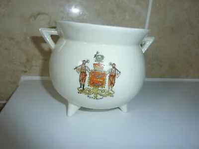 Buy Arcadian China 9.5 Cm High Large Irish Cooking Pot-cauldron  With Rothbury Crest • 18£