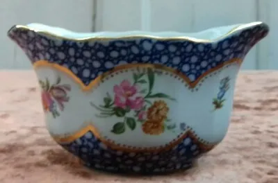 Buy Antique George Jones Crescent China Blue White Sugar ? Bowl Gold Gilding Flowers • 10.99£