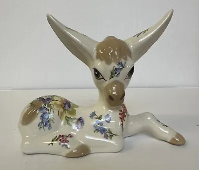 Buy Vintage Large Szeiler Floral Pottery Donkey - Made In England • 25£