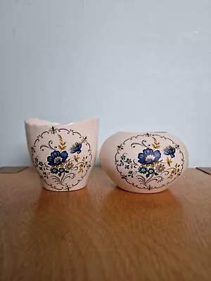 Buy 2x Purbeck Ceramics Pottery Swanage Vase/ Planter/ Pot/Trinket/ Dish • 10£
