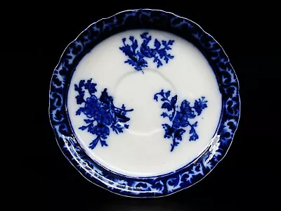 Buy Flow Blue Saucer Stanley Pottery - Touraine Pattern - Gold Rim~ 5 3/4 Diameter. • 18.22£