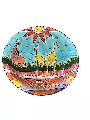 Buy Art Pottery PENZO Zimbabwe Africa Large Bowl Hand Painted Artist Sithabile • 151.80£
