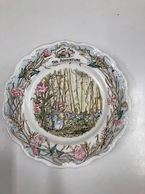 Buy ROYAL DOULTON BRAMBLY HEDGE 8 Inch THE ADVENTURE PLATE BONE CHINA 1st QUALITY • 24.95£