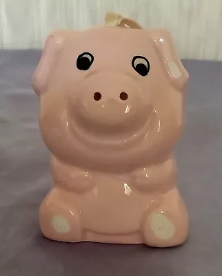 Buy Small 3 Inch High Pink China Pig With Hanging Ribbon. Please See Imperfections. • 3£