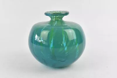 Buy Vintage Mdina Ming Globe Vase By Eric Dobson 1975 Signed Base Blue Green Retro • 39.99£