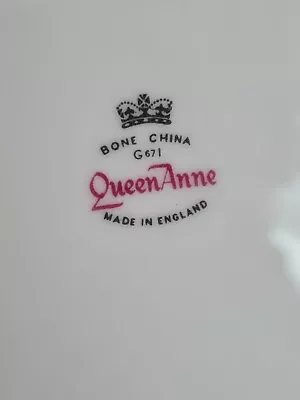 Buy Vintage QUEEN ANNE Pink Bone China 10 Inch Serving Plate • 9.99£