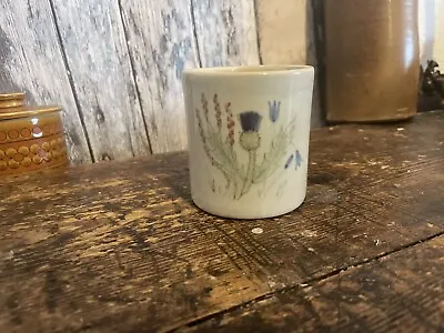 Buy Stoneware Hand Painted Thistle Pot By Buchan Portobello Scotland • 4£