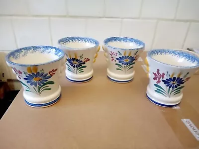 Buy 4 X Quimper Style Mugs/Coffee Cups Floral Pattern  Peint A Main • 17£