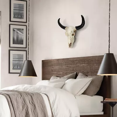 Buy Rustic Bull Skull Ornament - Unique Wall Decor For Home Or Office  • 15.99£
