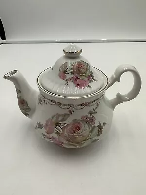 Buy Vintage Floral Bouquet China Teapot Crown B Burslem Staffordshire England • 24.01£