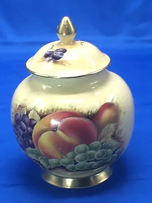 Buy Vintage Aynsley Orchard Gold Lidded Pot Trinket  - 5”Tall X 4” Diameter • 15£