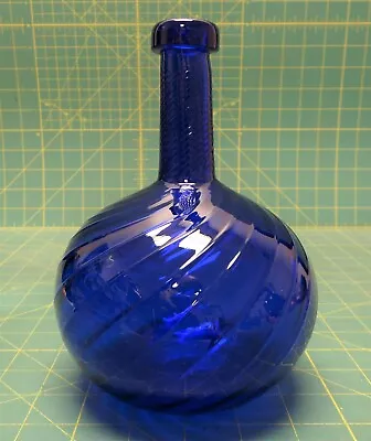 Buy Pairpoint Cobalt Glass Zanesville Swirl Style Hand-Blown Glass Vase 7.3  Tall • 107.21£