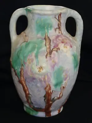 Buy 1920s Weller American Art Pottery Silvertone 8  Handled Vase • 189.66£